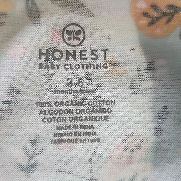 Honest Baby 2-Pack Rompers, Pink/ Blue/Stripes, 3-6 Mos, NWT - Picture 11 of 13